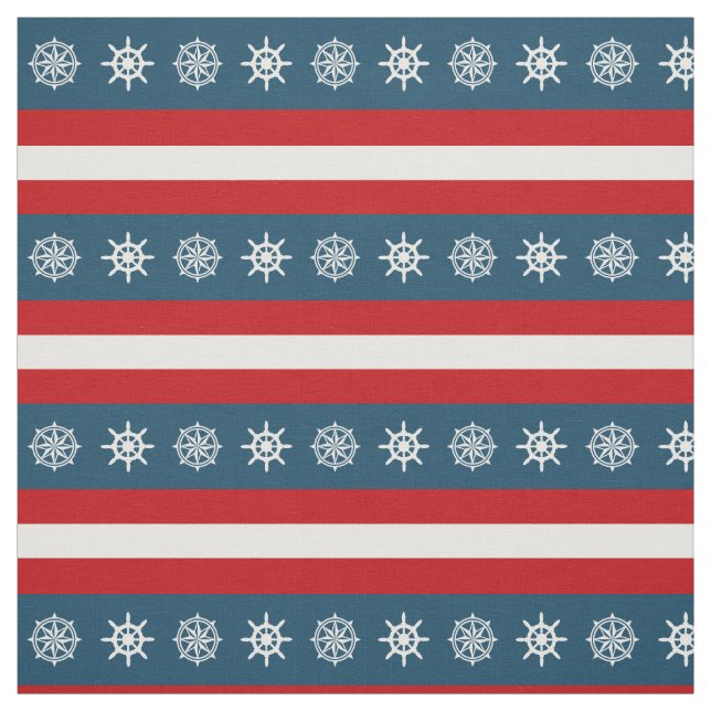 Nautical themed design fabric (Swatch)