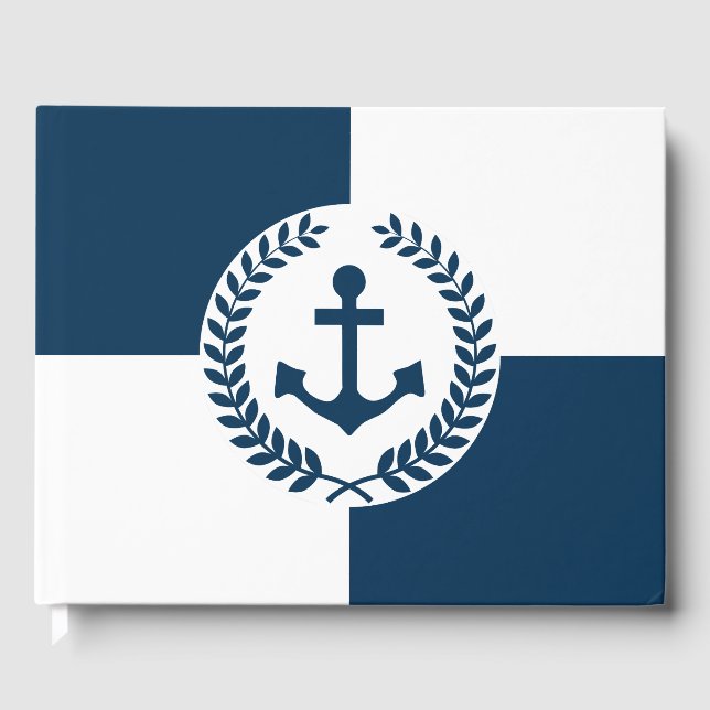 Nautical themed design guest book (Front)
