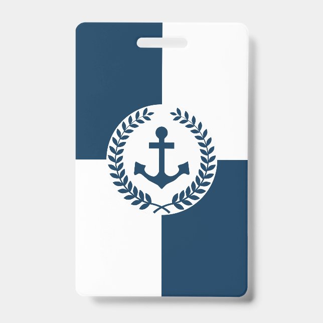 Nautical themed design ID badge (Front)