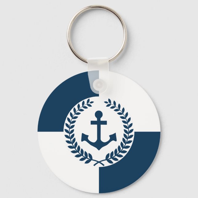 Nautical themed design key ring (Front)