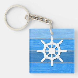 Nautical themed design key ring