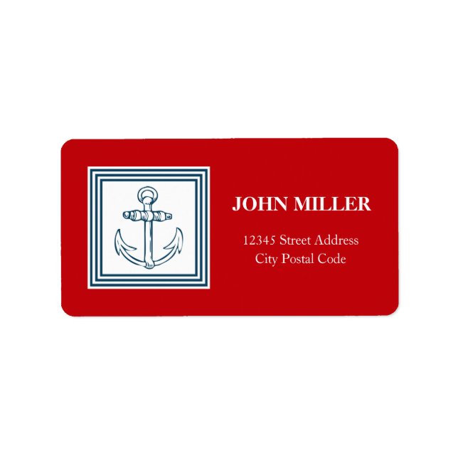Nautical themed design label (Front)