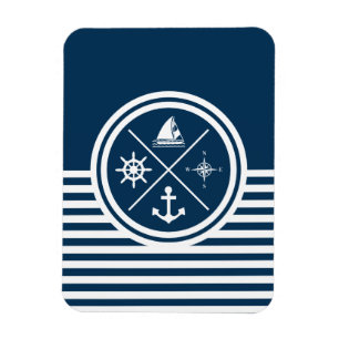 Nautical themed design magnet
