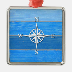 Nautical themed design metal tree decoration