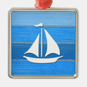 Nautical themed design metal tree decoration