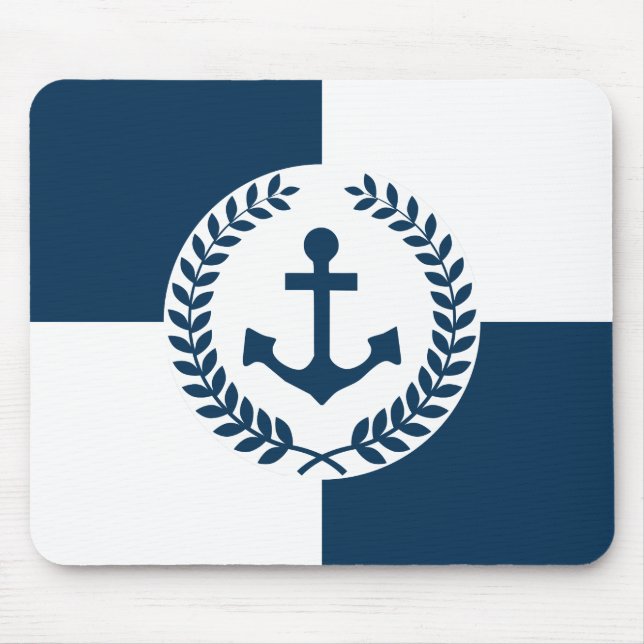 Nautical themed design mouse mat (Front)
