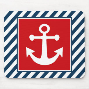 Nautical themed design mouse mat