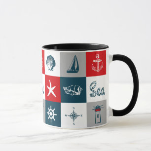 Nautical themed design mug
