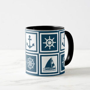 Nautical themed design mug