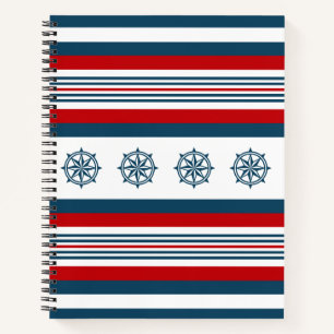Nautical themed design notebook