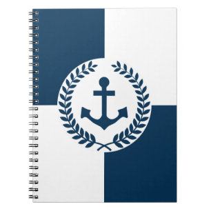 Nautical themed design notebook