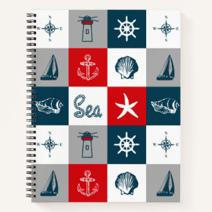 Nautical themed design notebook