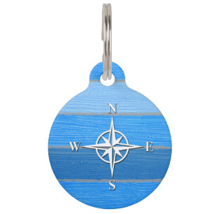 Nautical themed design pet tag