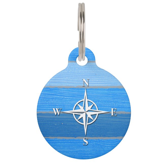 Nautical themed design pet tag (Front)