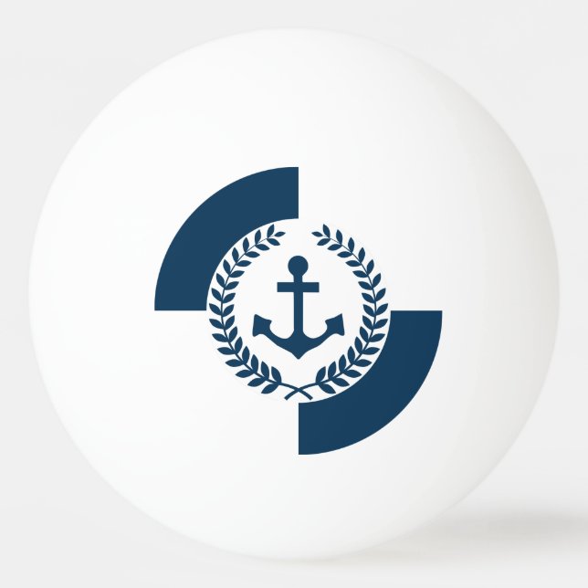 Nautical themed design ping pong ball (Front)