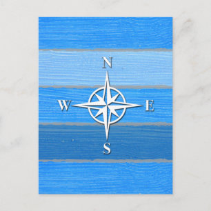 Nautical themed design postcard