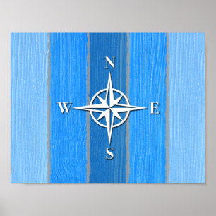 Nautical themed design poster