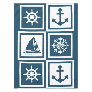 Nautical themed design tablecloth