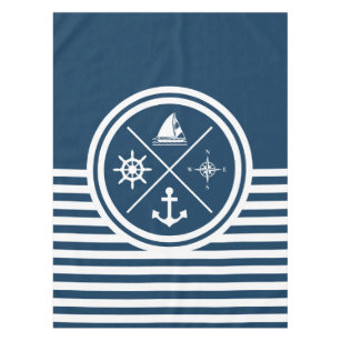 Nautical themed design tablecloth