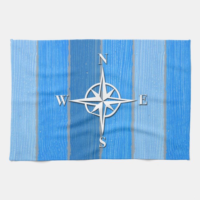 Nautical themed design tea towel (Horizontal)