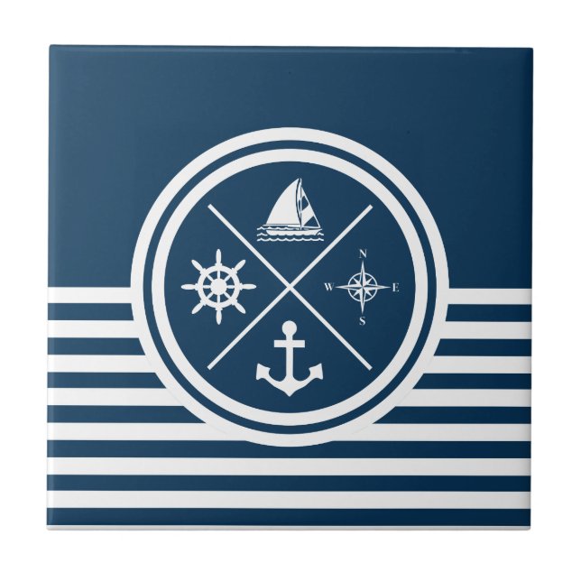 Nautical themed design tile (Front)