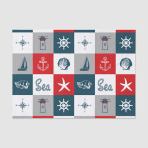 Nautical themed design tissue paper