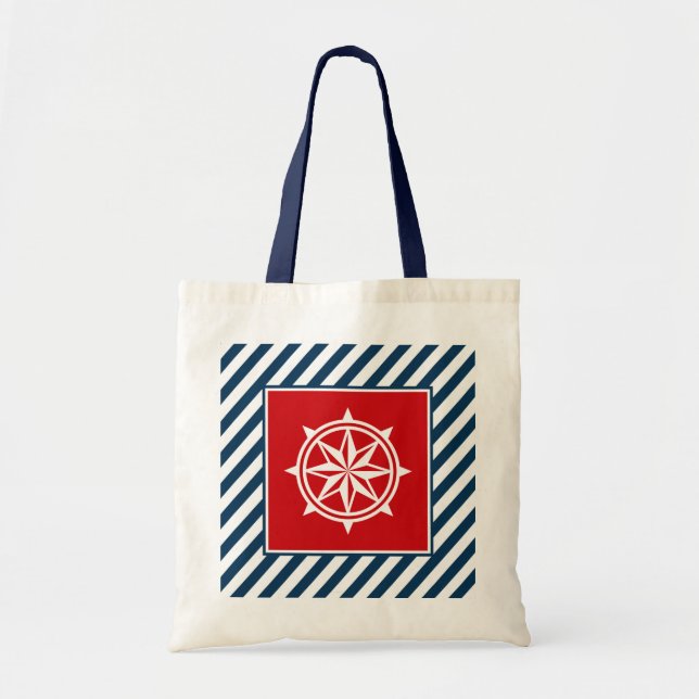 Nautical themed design tote bag (Front)