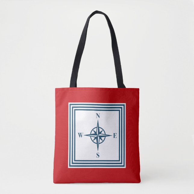 Nautical themed design tote bag (Front)