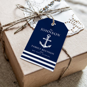 Nautical Themed Family Reunion Anchor Gift Tags