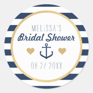 Nautical Themed Favour Stickers - Bridal Shower