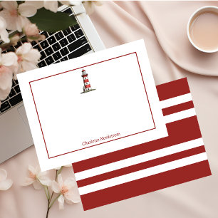 Nautical Themed Light House Name Personalised Card