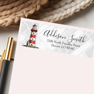 Nautical Themed Light House Return Address Labels