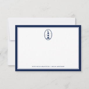 Nautical Themed Lighthouse Office NoteCard