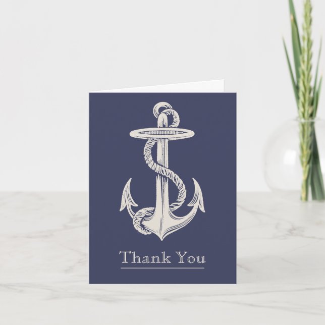 Nautical Themed Wedding Thank You Card (Front)