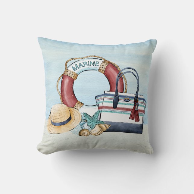 Nautical Throw Pillow (Front)