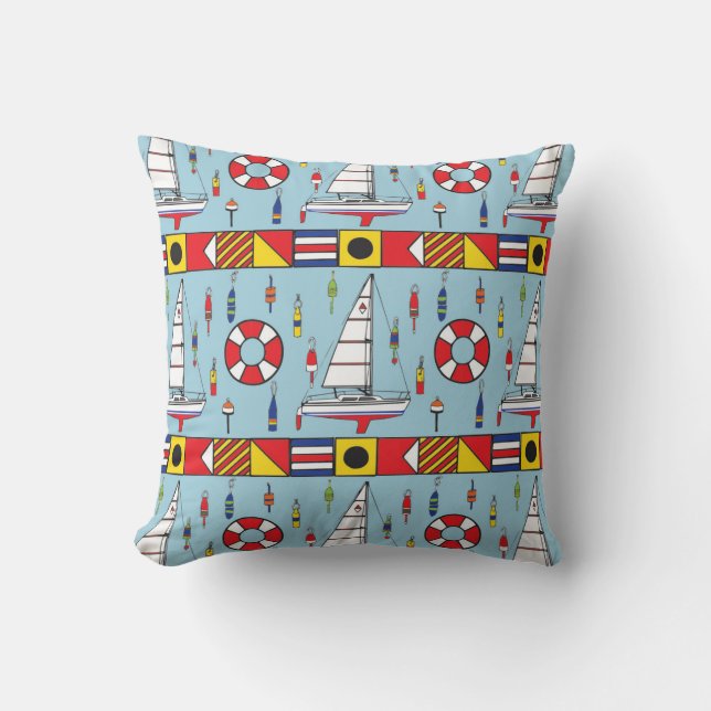 Nautical Throw Pillow (Front)
