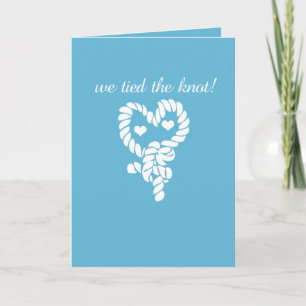 Nautical Tie the Knot Blue Wedding Thank You Cards