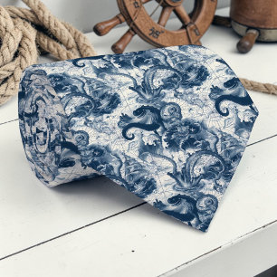 Nautical Toile Custom Necktie