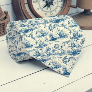 Nautical Toile Custom Necktie