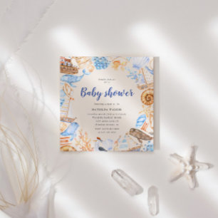 Nautical Under The Sea Baby Shower Invitation