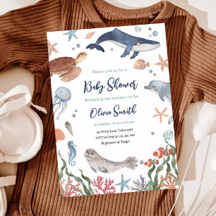 Nautical Under the Sea Baby Shower Invite