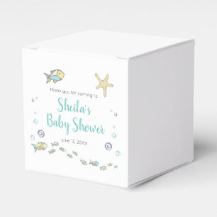 Nautical Under The Sea Fish Baby Shower Favour Box