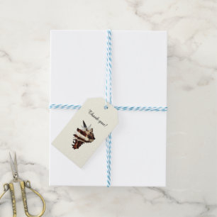 Nautical under the sea shell desert chic butterfly gift tags