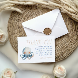 Nautical Under The Sea You Soon Baby Shower Thank You Card