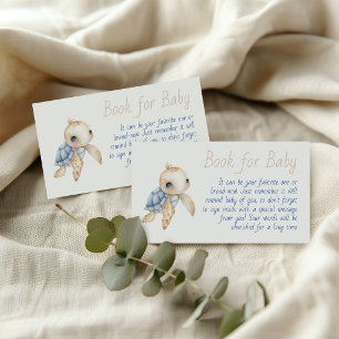 Nautical Under The Sea You Soon Book Baby Shower Enclosure Card