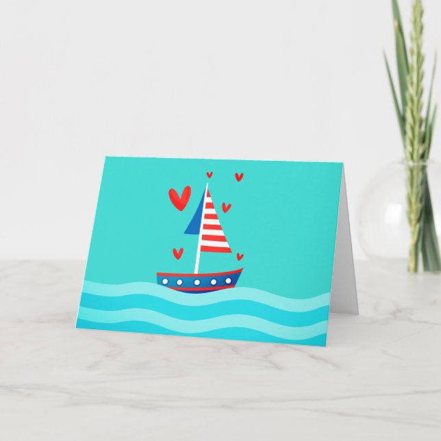 Nautical Valentines Holiday Card (Front)