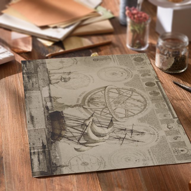 Nautical Vintage Antique Decoupage Tissue Paper (Creator Uploaded)