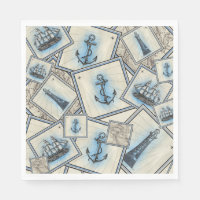 Nautical vintage collage sailing theme party