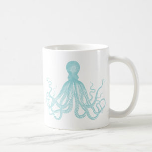 Nautical Vintage Marine Sea Octopus Coffee Mug