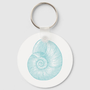 Nautical Vintage Marine Seashell Key Ring